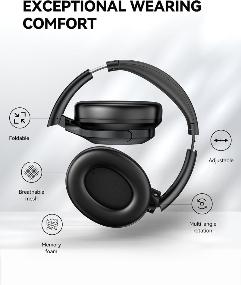 TeckNet Bluetooth Fejhallgató Vezeték Nélküli Hi-Fi Sztereó Mikrofonnal Zajszűréssel