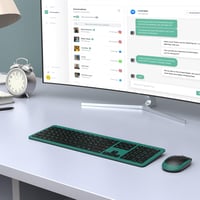 seenda Vezeték Nélküli Billentyűzet-Egér Szett, Újratölthető, Ultravékony, Ergonomikus, Szilikon Porvédővel, PC/Laptop/Smart TV, Német QWERT 7