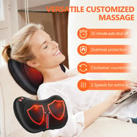Brelley Shiatsu Masszírozó Párna - Nyak, Váll és Hát Masszázs Forgó Fejekkel és Melegítő Funkcióval - Irodai és Otthoni Használatra 13