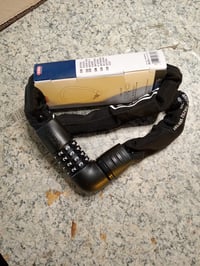 Antifurt bicicletă cu lanț ABUS Tresor 6807C, 85 cm, negru, cu cifru — pentru piese/dezmembrări: cod de blocare necunoscut (stare: vezi a 2-a imagine) 2