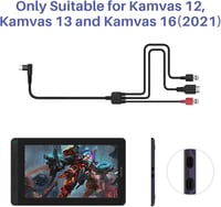 HUION 3 az 1-ben kábel Kamvas 12/13/16 grafikus tabletekhez 6