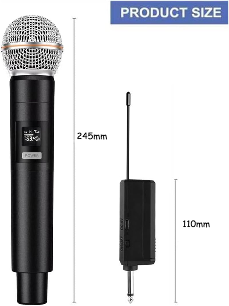 Profi vezeték nélküli karaoke mikrofon - újratölthető, DJ, esküvő, parti