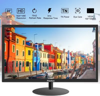 Pisichen 24" FHD Monitor, 75Hz, 3ms, VA Panel, HDMI/VGA, Szemkímélő Technológia, PS4/PS5 Kompatibilis, VESA Rögzíthető, Fekete Számítógép Ki 2