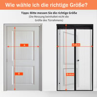 DIKER Mágneses Szúnyogháló Ajtóra 90x230 cm - Fúrás Nélküli Rovarháló Függöny Erkélyajtóra, Teraszajtóra, Fekete Szín, Modern Kivitel 7