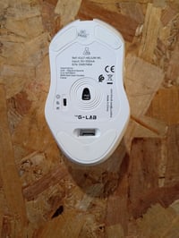 Bezdrôtová herná myš G-LAB Kult Helium, biela, 6400 DPI, 7-farebné RGB podsvietenie, 7 tlačidiel, neúplné balenie, bez USB dongle 3