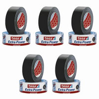 Opravná páska tesa Extra Power Universal 56389, čierna, 50 m x 48 mm, balenie silných lepiacich pások — sada 5 ks 1