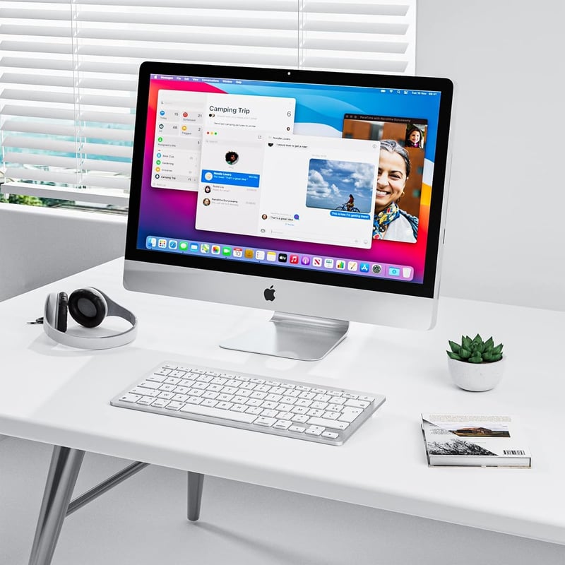 Apple MacBook kompatibilis OMOTON ezüst vékony Bluetooth billentyűzet