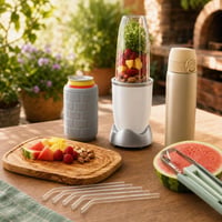 Sada na smoothie: mixér + doska + krájač na melón + termo obal + fľaša + 6× slamka 1