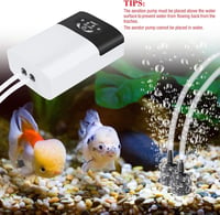 IWILCS USB Akvárium Levegőpumpa - Hordozható, Csendes, 2x3L/perc, 2 Kimenettel 2