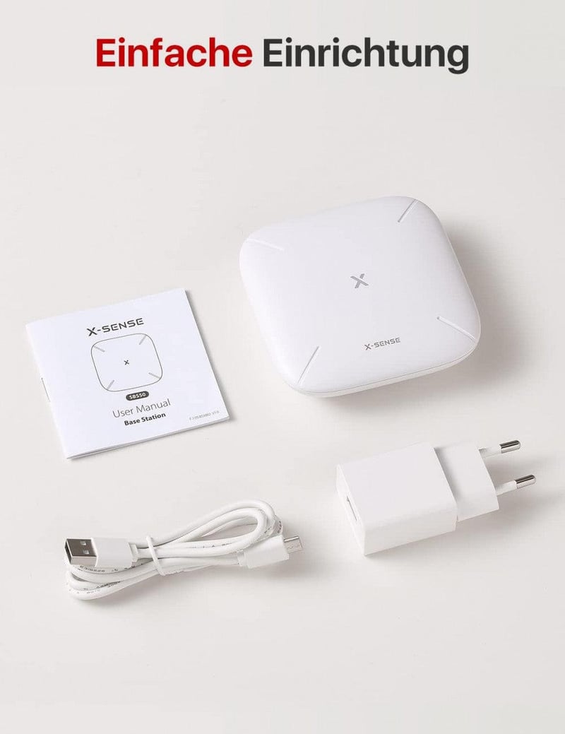 X-Sense SBS50 Okosotthon Központi Egység - Kompakt Fehér Dizájn, 2.4GHz Wi-Fi, 2in1 Némító/Párosító Gomb, 100dB Riasztás, 50 Eszköz Kezelése