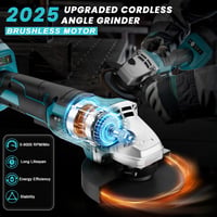 Ecarke akkumulátoros sarokcsiszoló Makita 18V-hoz, 900W kefe nélküli, 125 mm tárcsa (akku és töltő nélkül) 3