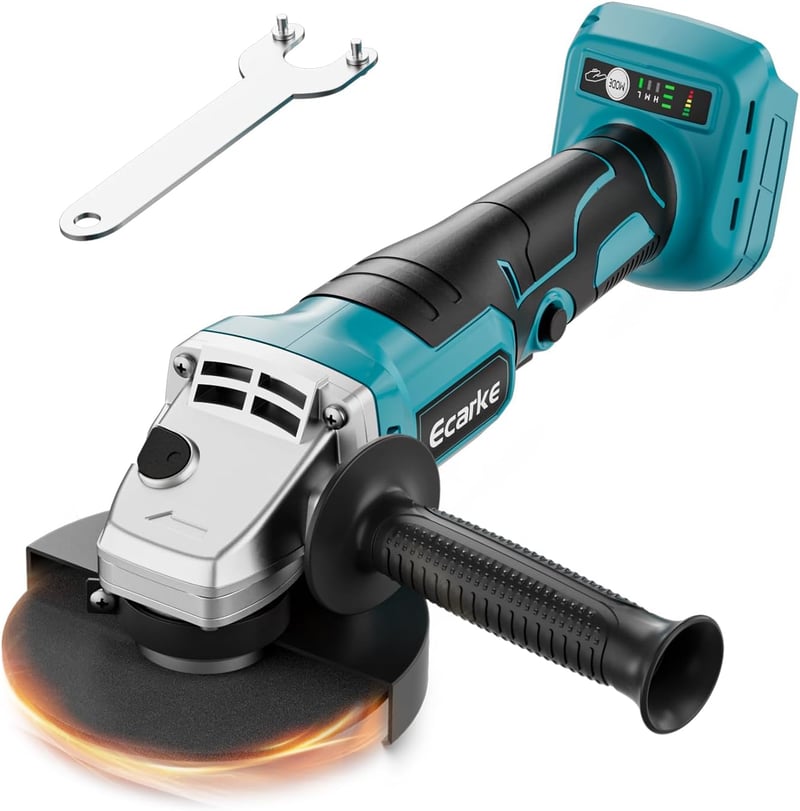 Ecarke akkumulátoros sarokcsiszoló Makita 18V-hoz, 900W kefe nélküli, 125 mm tárcsa (akku és töltő nélkül)
