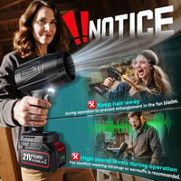 Ecarke Akkumulátoros Levegőfúvó 2×4000mAh Turbo Brushless Motor 80000RPM 8