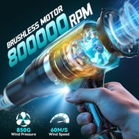 Ecarke Akkus Levegőfúvó 18V Makita Kompatibilis 80000 rpm Kefe Nélküli Motor 2