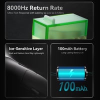 AJAZZ AJ159-APEX Gamer Egér PAW3390 Szenzorral, RGB Töltőállomással, 8000Hz, 42K DPI, Vezeték Nélküli, Bluetooth, Ergonomikus, 56g Könnyű 6