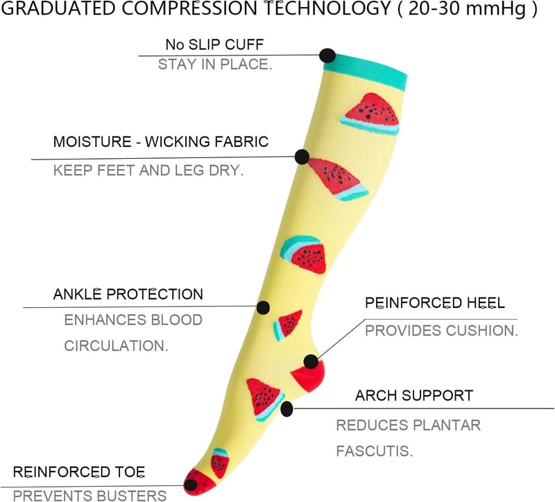 LEOSTEP Kompressziós Zokni 6 Pár Unisex - Trombózis Megelőző Harisnya 