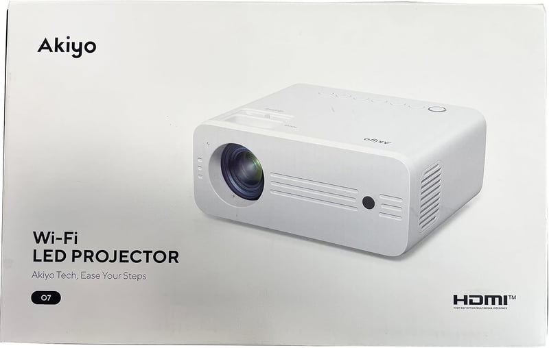 AKIYO Full HD 1080P WiFi Projektor 10000 Lumen, Állvánnyal, 4K Támogatással