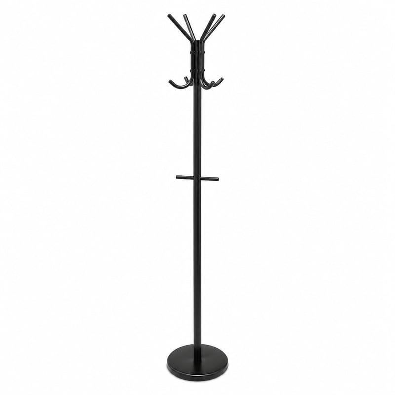 Stojan na šaty a klobúky Amazon Basics, 29,5 x 29,5 x 167 cm, čierny — chýbajúca skrutka a podložka (stav: pozri 2. obrázok)
