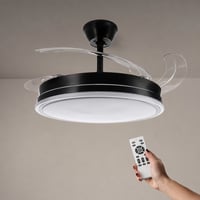 M mimotec LED mennyezeti ventilátor lámpával távirányítóval DC motor 6 sebesség — hiányzó fekete rögzítő (állapot: lásd a 2. képet) 1