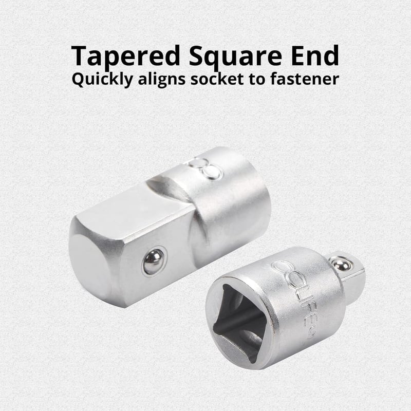 CCLIFE 6 részes Dugókulcs Adapter Készlet - 1/4", 3/8", 1/2", 3/4" Méretekben, Króm-Vanádium Acélból, Szerelőknek és Barkácsolóknak