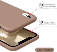 iPhone XR Barna Szilikon Tok Üvegfóliával - Felújított Szett 5