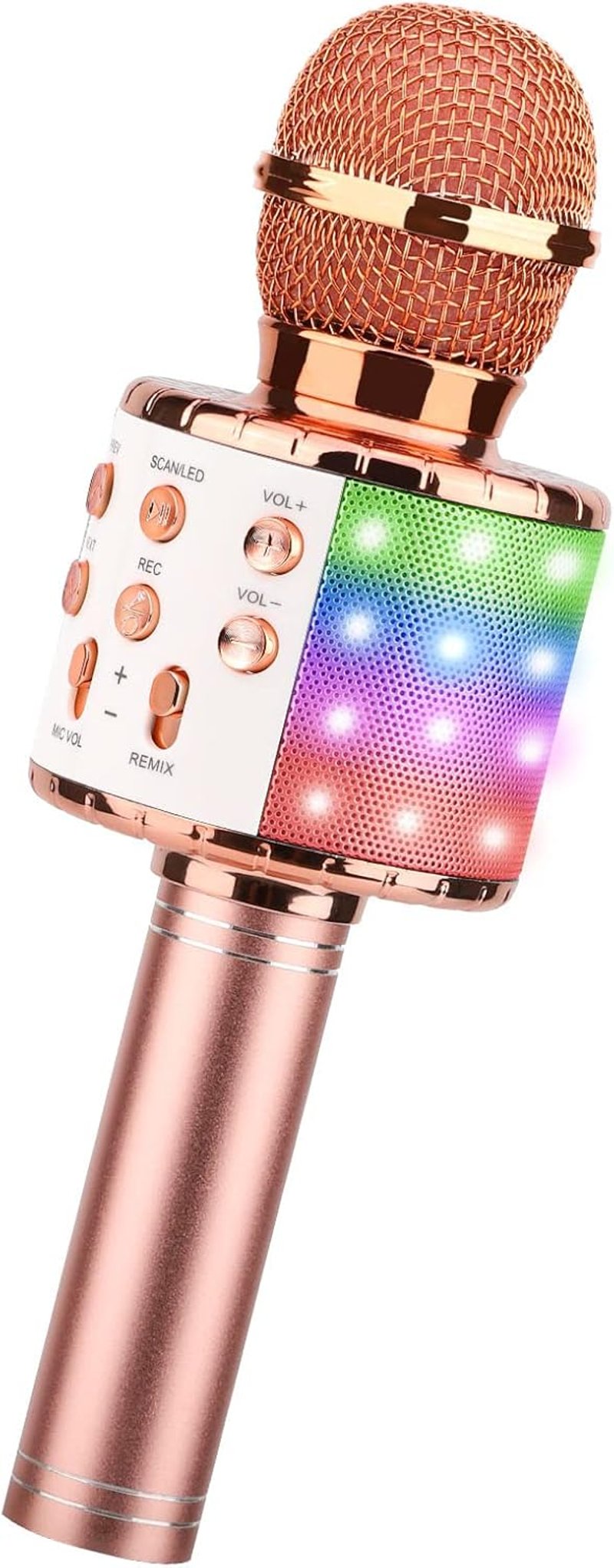ShinePick 4 az 1-ben Bluetooth Karaoke Mikrofon Hangszóróval - Rozéarany