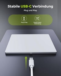 seenda Érintőpad PC-hez - Alumínium Külső Trackpad Multi-Touch Navigációval, Nagy Pontosságú Vezetékes Touchpad Windows 11/10 Számítógépekhe 4