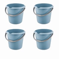 Vedro keeeper Mika s odmernou stupnicou a ergonomickou rukoväťou, 10 l, Nordic Blue, súprava 4 ks (neúplná súprava) 1