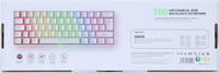 ZIYOU LANG T60 Kompakt Mechanikus Gamer Billentyűzet - RGB, Barna Kapcsolók, UK QWERTY, Tejszín 10