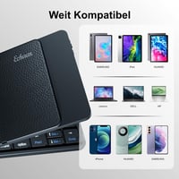 Echaar Összehajtható Bluetooth Billentyűzet Numerikus Résszel - iOS, Android, Windows Kompatibilis, QWERTZ Kiosztás, Újratölthető, Érintőpad 4