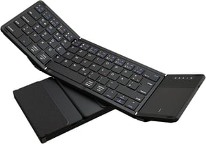 Echaar sklopiva Bluetooth tipkovnica s touchpadom, QWERTZ - crna