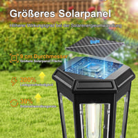 Echosari set 6 lămpi solare de grădină pentru exterior, cu pornire și oprire automată, rezistente la apă IP65, lumină alb cald, pentru alei, trotuare, terase și curți 5