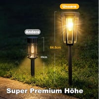 Echosari set 6 lămpi solare de grădină pentru exterior, cu pornire și oprire automată, rezistente la apă IP65, lumină alb cald, pentru alei, trotuare, terase și curți 7