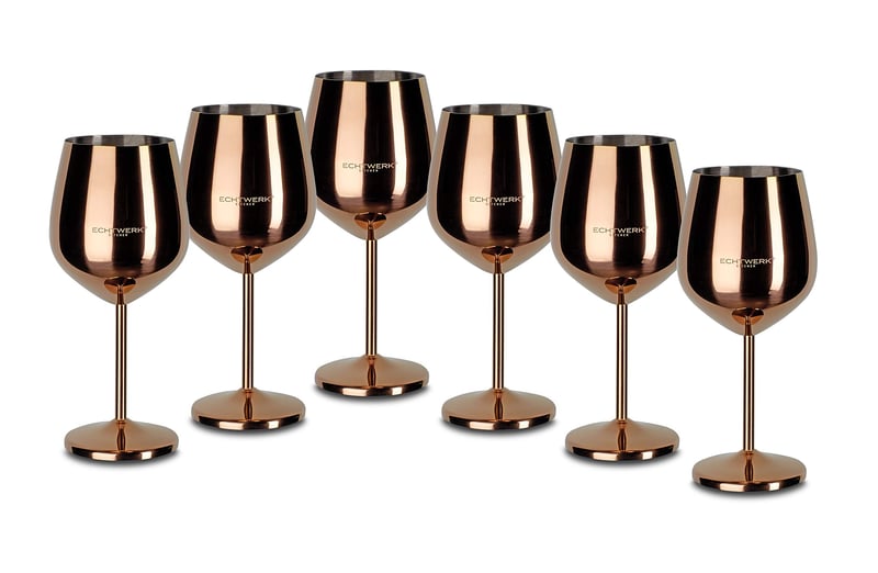 ECHTWERK set čaša za vino od nehrđajućeg čelika Copper Edition - 0,5 L, 6 komada