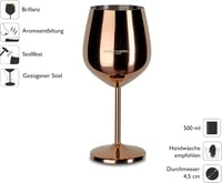 ECHTWERK Rozsdamentes Acél Borospohár Szett 6 db Réz Kiadás Törhetetlen Camping Pohár - 6 pcs. (pack of 1), 2-Copper Edition 4