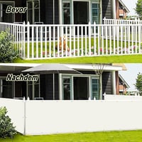 ECIT Erkély Takaró Háló 75x300 cm - Krémfehér Poliészter Balkon Árnyékoló, UV-álló, Időjárásálló Belátásgátló Háló Kültéri Korlátokhoz Kábel 5