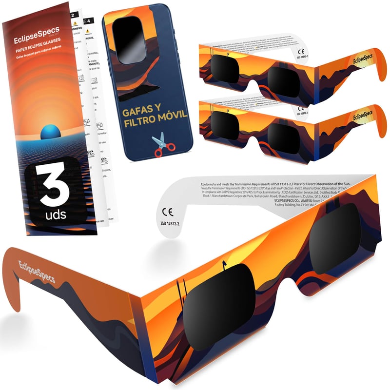 Ochelari pentru observarea eclipsei EclipseSpecs – Ochelari de eclipsă omologați și certificați