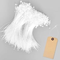 Eclove 1000 bucăți sigilii din plastic pentru etichete de preț, 12,5 cm, pentru haine, încălțăminte, genți, accesorii, alb 1