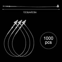 Eclove 1000 bucăți sigilii din plastic pentru etichete de preț, 12,5 cm, pentru haine, încălțăminte, genți, accesorii, alb 2