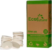 Eco Future 100 db Papír Pohártető 9 cm - 350 ml Kávés Pohárhoz, Biológiailag Lebomló, Komposztálható, Környezetbarát, FSC Tanúsított 1
