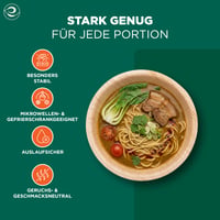 ECO SOUL 100% kompostabilne zdjele od palminog lišća 16 oz, 25 komada, jednokratne zdjelice za desert u stilu bambusa, 6 inča, čvrste, ekološki prihvatljive, biorazgradive 6