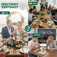 ECO SOUL 100% kompostabilne zdjele od palminog lišća 16 oz, 25 komada, jednokratne zdjelice za desert u stilu bambusa, 6 inča, čvrste, ekološki prihvatljive, biorazgradive 8