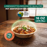 ECO SOUL 100% kompostabilne zdjele od palminog lišća 16 oz, 25 komada, jednokratne zdjelice za desert u stilu bambusa, 6 inča, čvrste, ekološki prihvatljive, biorazgradive 3
