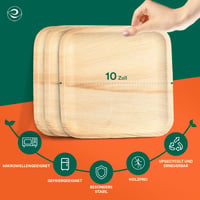 ECO SOUL Bambusovi papirnati tanjuri za jednokratnu upotrebu 25 cm (10") – pakiranje od 100 komada, ekološki prihvatljivi tanjuri za jednokratnu upotrebu 2