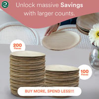 ECO SOUL Bambusový jednorazový tanier 25 cm, 50 ks – Okrúhly papierový tanier na jedno použitie z prírodného materiálu 8