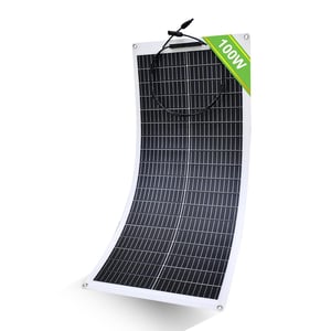 ECO-WORTHY 100W 12V Flexibilis Monokristályos Napelem Autóhoz Lakóautóhoz Csónakhoz