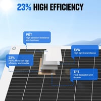 ECO-WORTHY 100W 12V Flexibilis Monokristályos Napelem Autóhoz Lakóautóhoz Csónakhoz 5