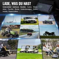 ECO-WORTHY 10A Akkumulátor Töltő 12V - LiFePO4 és Savas Akkukhoz, Intelligens Csepptöltő Autó, Motor, Fűnyíró, Hajó Akkumulátorokhoz 7