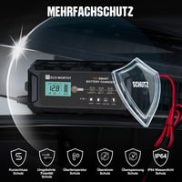ECO-WORTHY 10A Akkumulátor Töltő 12V - LiFePO4 és Savas Akkukhoz, Intelligens Csepptöltő Autó, Motor, Fűnyíró, Hajó Akkumulátorokhoz 5