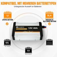 ECO-WORTHY 12V 40A DC-DC Akkumulátor Töltő Lakóautókhoz - LiFePO4, Zselés Akkumulátorokhoz, MPPT Töltésvezérlő IP65 Vízálló Kivitel 4